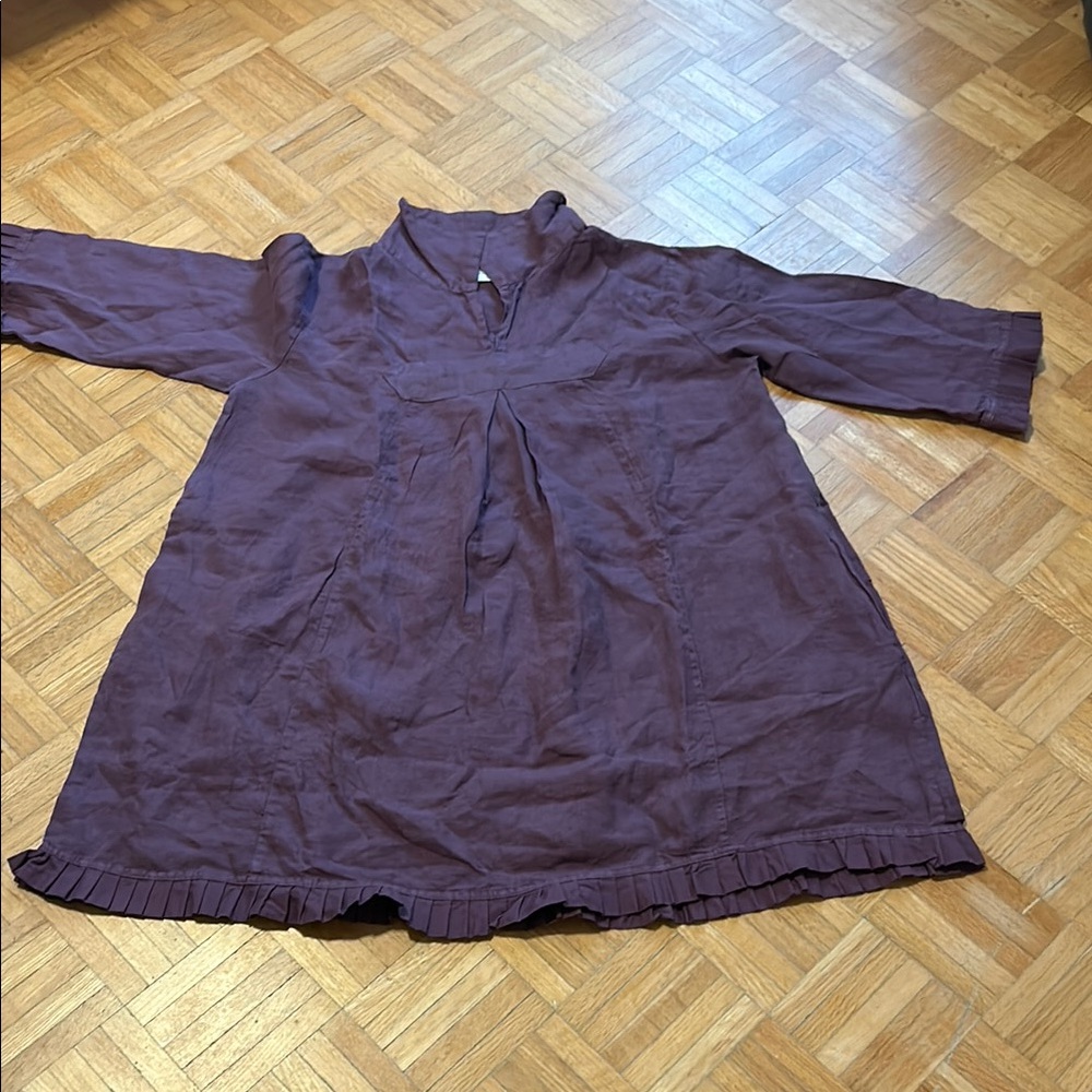 Embellish Purple Long-Sleeve Dress